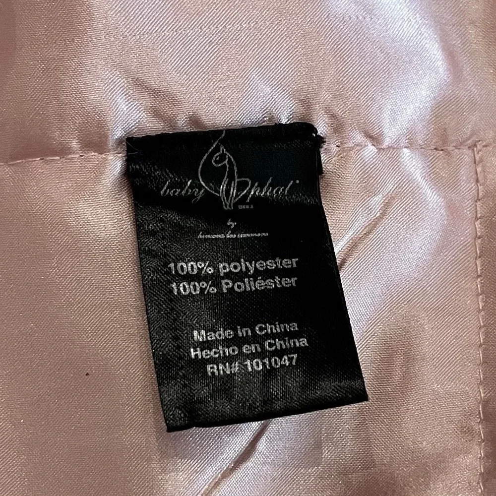 Baby Phat Pink Plush Satin Baby Blanket